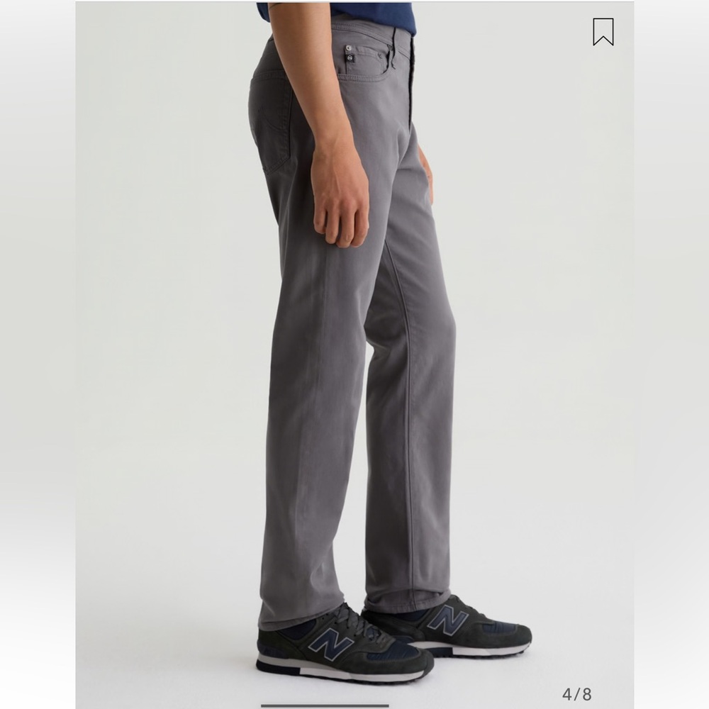 AG Graduate SUD Sueded Tailored Leg in Folkestone Grey - Picture 3 of 12